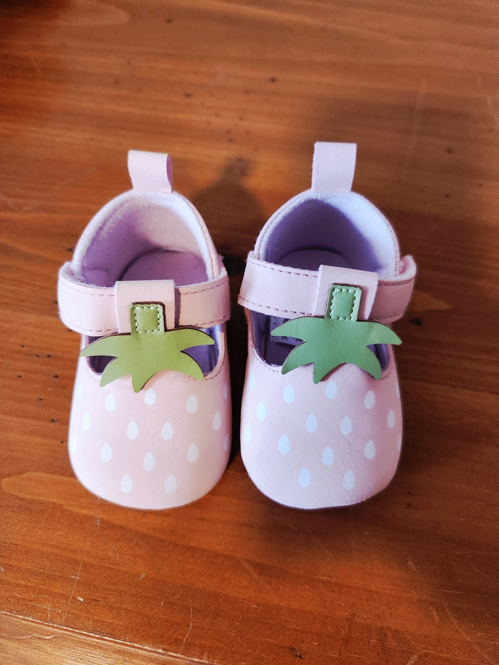 First Steps 3-6 Month Pink Strawberry Mary Jane Baby Shoes